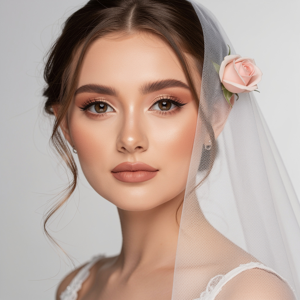 Glamorous bridal makeup look